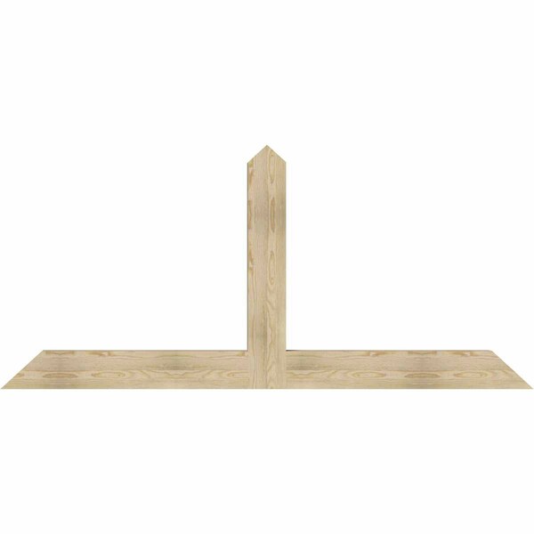 Ekena Millwork Portland Rough Sawn Timber Gable Bracket, Douglas Fir, 84"W x 38"H x 4"D x 6"F, 11/12 Pitch GBW084X38X0406POR00RDF - main